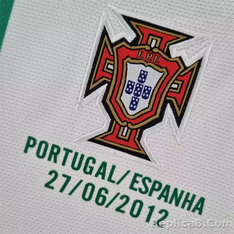 2012 Portugal  Euro Cup Away Retro Jersey Long Sleeve - detail