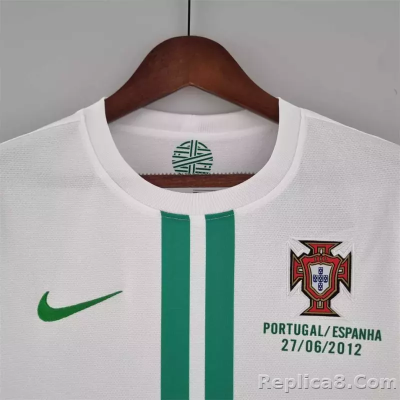 2012 Portugal  Euro Cup Away Retro Jersey Long Sleeve - detail