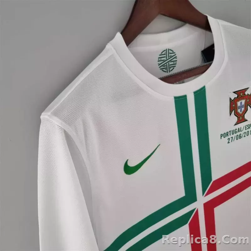 2012 Portugal  Euro Cup Away Retro Jersey Long Sleeve - detail