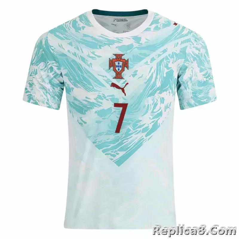 PUMA Men's Cristiano Ronaldo Portugal 2026 Away Stadium Jersey (White) - detail