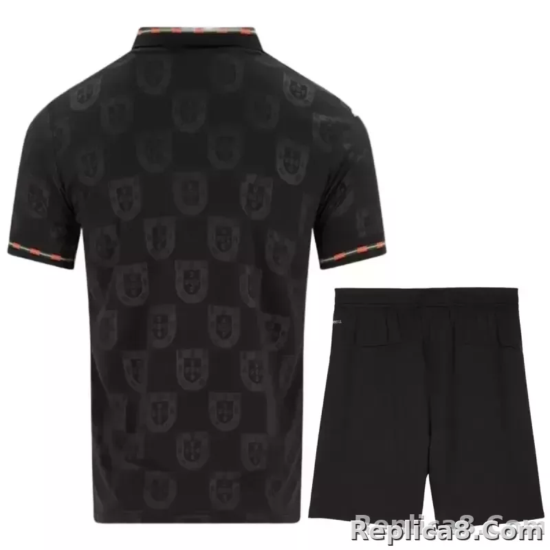 2026 Portugal 'Black Panther' Special Edition Soccer Kit Jersey+Shorts - detail