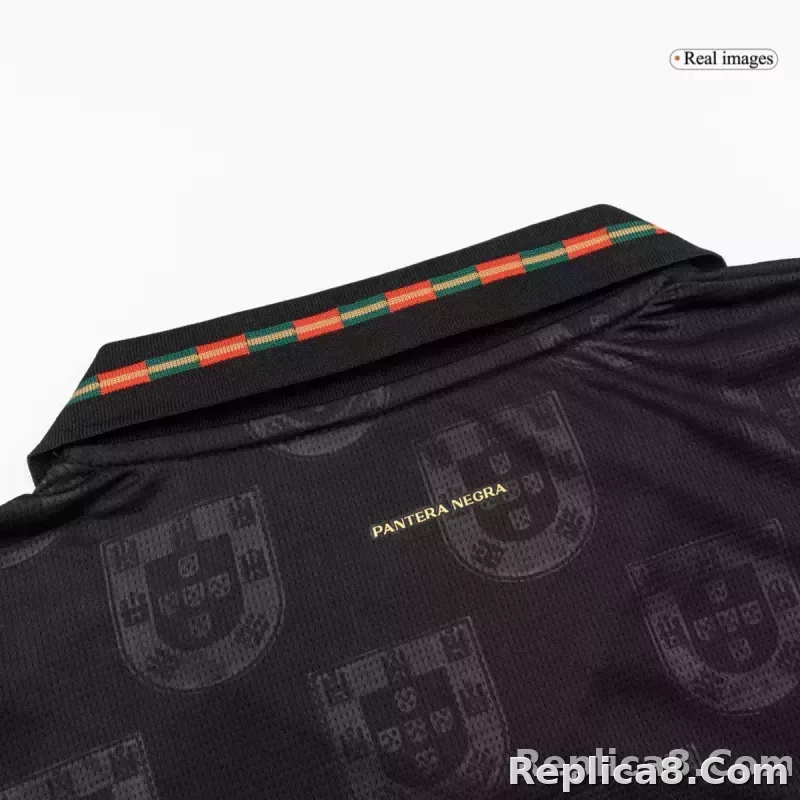 2026 Portugal 'Black Panther' Special Edition Soccer Kit Jersey+Shorts - detail