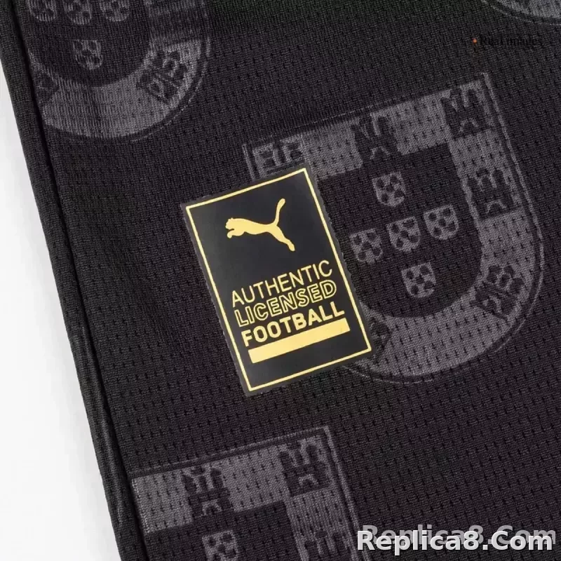 2026 Portugal 'Black Panther' Special Edition Soccer Kit Jersey+Shorts - detail