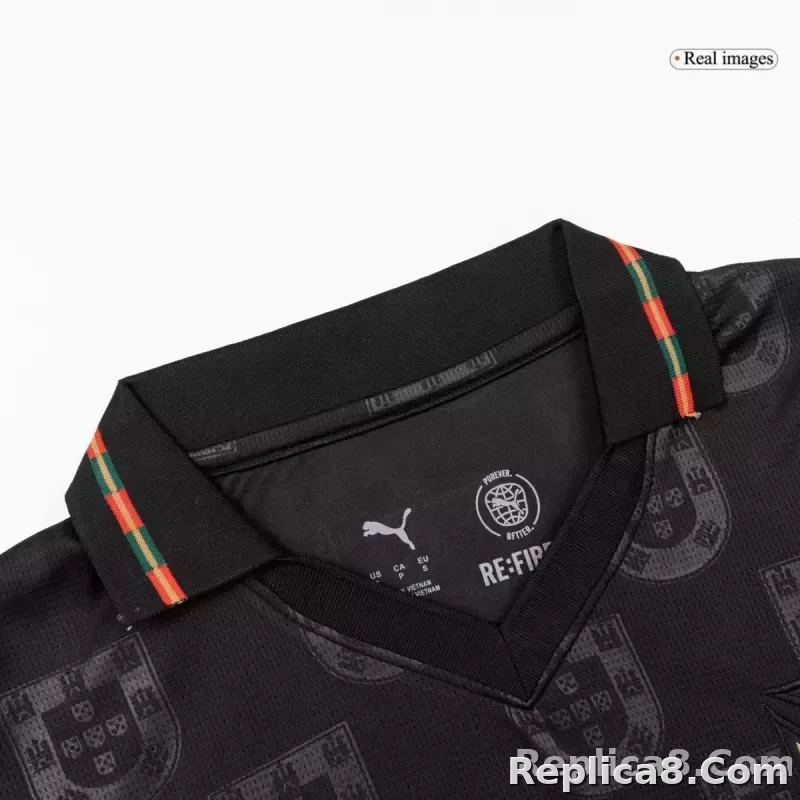 2026 Portugal 'Black Panther' Special Edition Soccer Kit Jersey+Shorts - detail