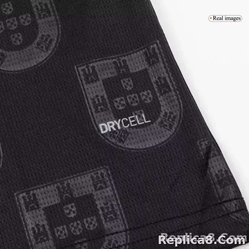 2026 Portugal 'Black Panther' Special Edition Soccer Kit Jersey+Shorts - detail