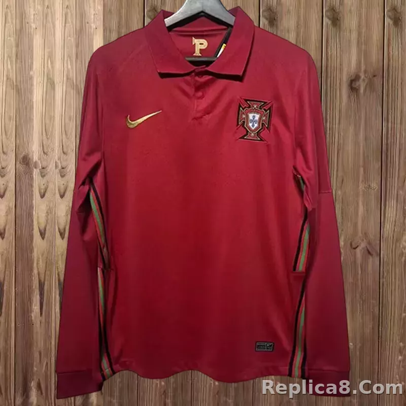 2020/21 Portugal Home Soccer Jersey Long Sleeve