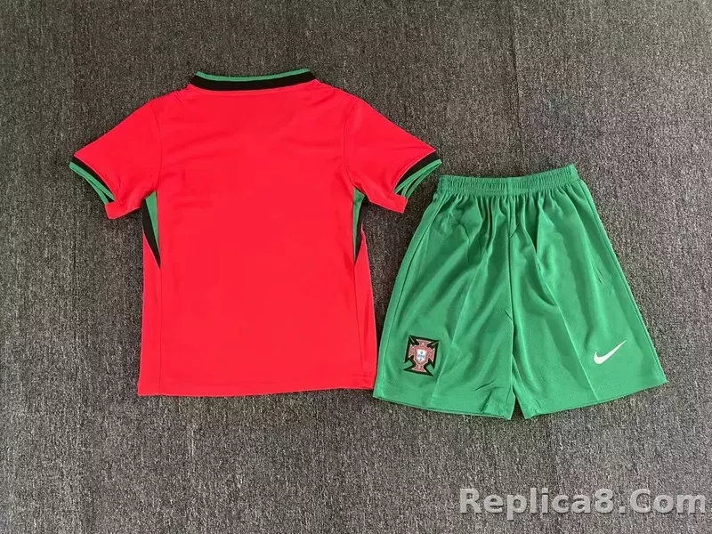 2024 Portugal Euro Cup Home Kids Kit Jersey+Short - detail