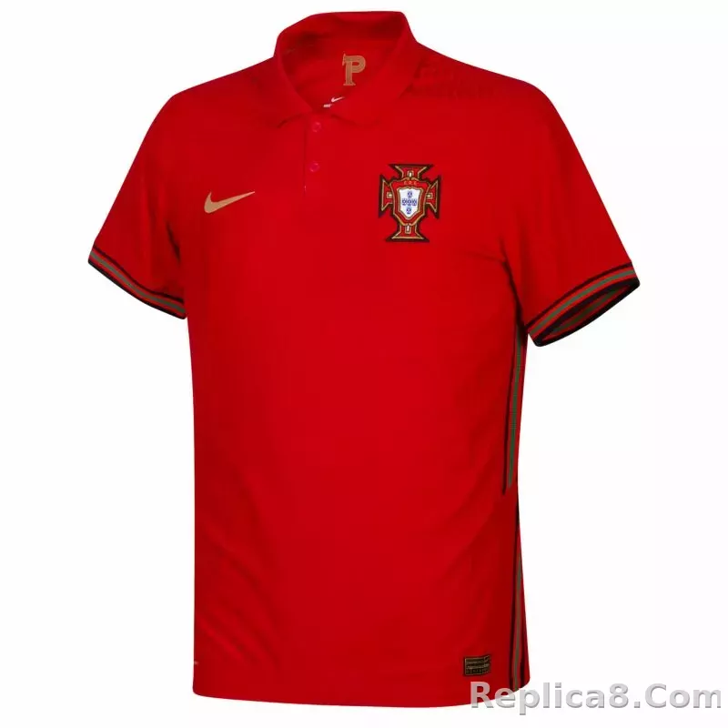 2020/21 Portugal Home Soccer Jersey - detail