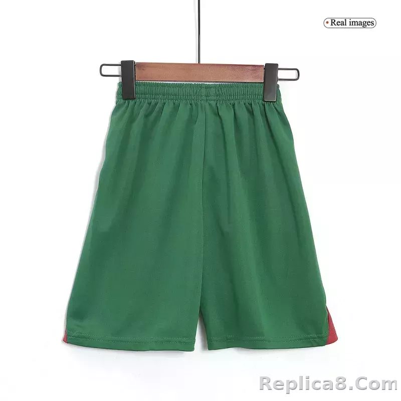 2022 Portugal World Cup Home Soccer Kids Kit Jersey+Shorts - detail