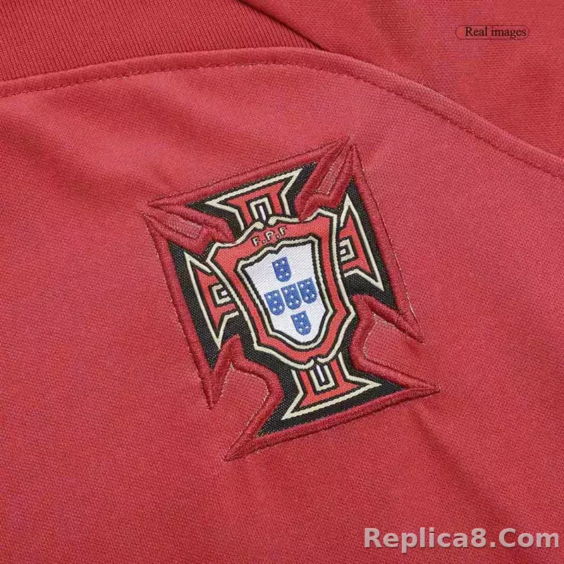 2022 Portugal World Cup Home Soccer Kids Kit Jersey+Shorts - detail