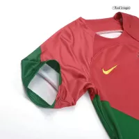 2022 Portugal World Cup Home Soccer Kids Kit Jersey+Shorts - view 10