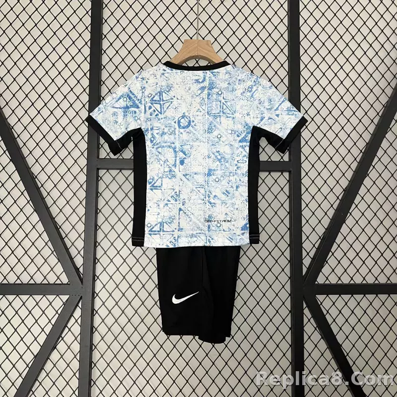 2024 Portugal Euro Cup Away Soccer Kids Kit Jersey+Shorts - detail