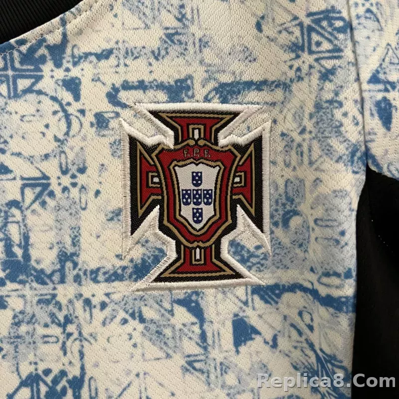 2024 Portugal Euro Cup Away Soccer Kids Kit Jersey+Shorts - detail