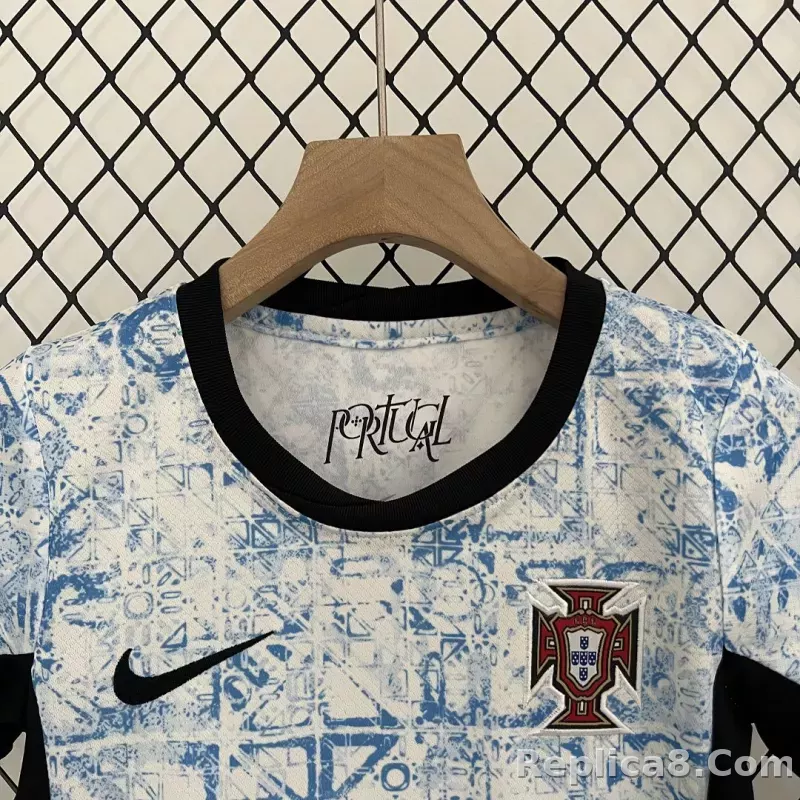 2024 Portugal Euro Cup Away Soccer Kids Kit Jersey+Shorts - detail