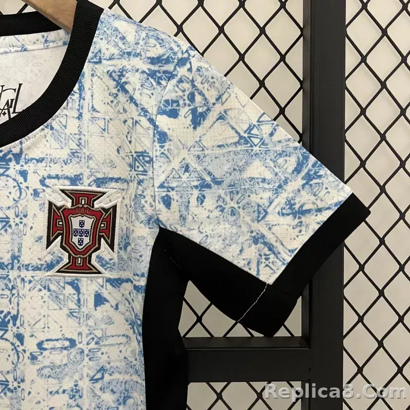 2024 Portugal Euro Cup Away Soccer Kids Kit Jersey+Shorts - detail