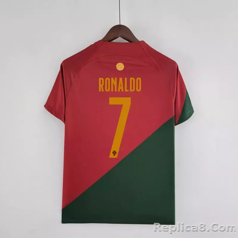 2022 Portugal Ronaldo#7 World Cup Home Fan Edition Soccer Jersey