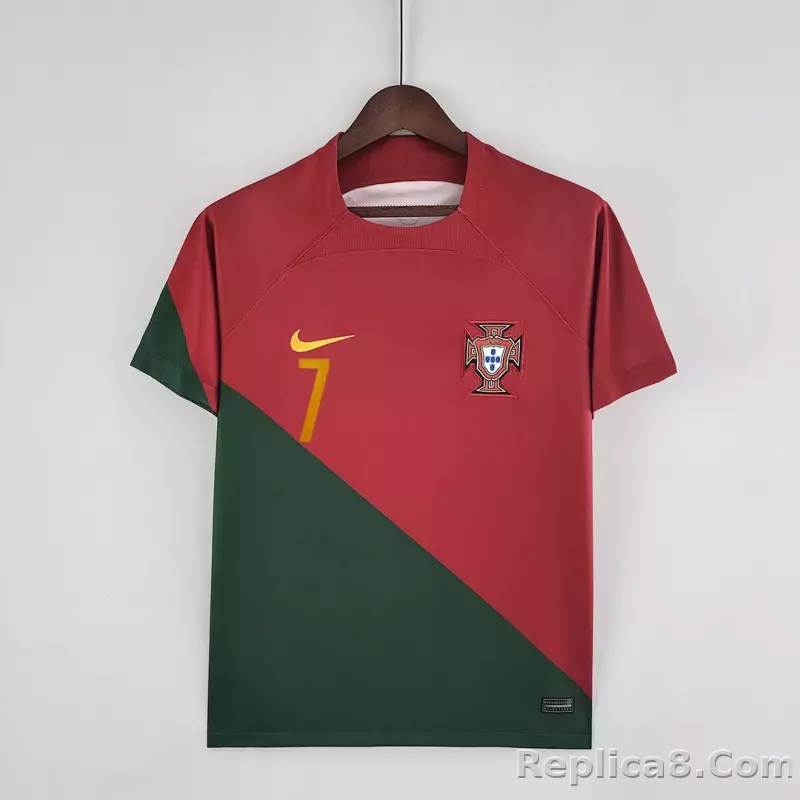 2022 Portugal Ronaldo#7 World Cup Home Fan Edition Soccer Jersey - detail