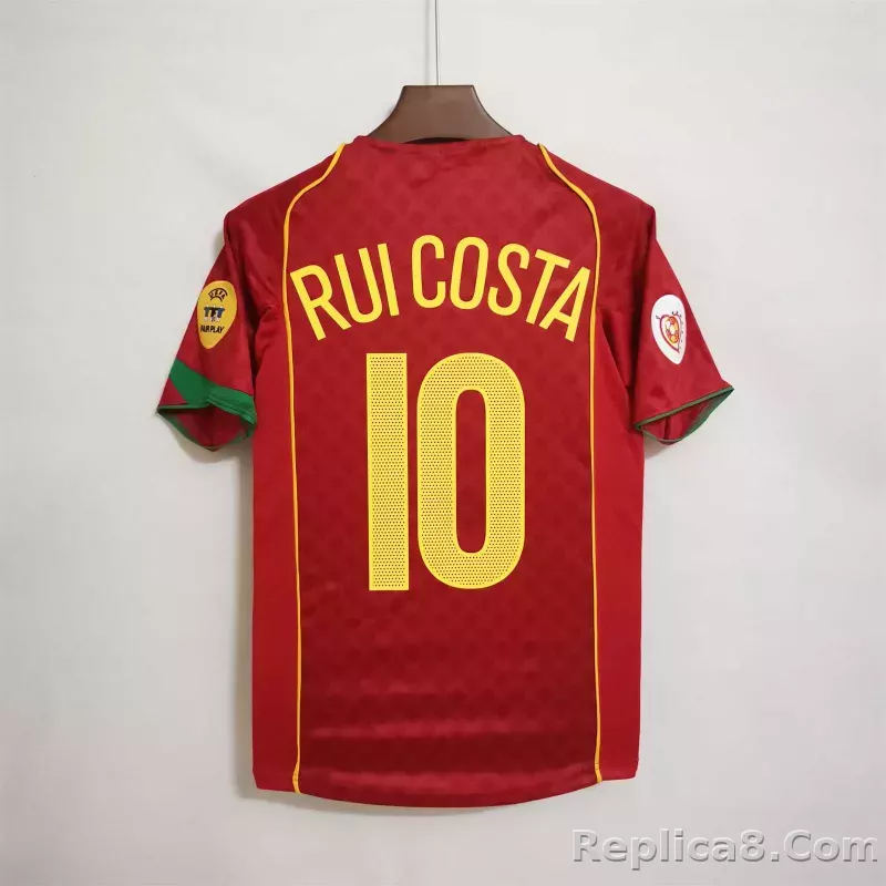 2004 Portugal C.Ronaldo #17 Euro Cup Home Retro Jersey - detail