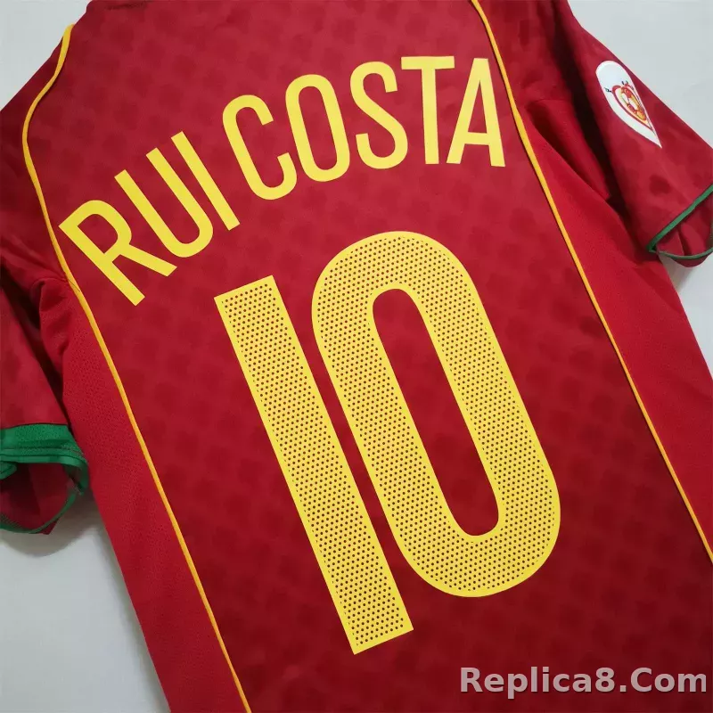 2004 Portugal C.Ronaldo #17 Euro Cup Home Retro Jersey - detail