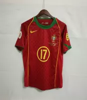 2004 Portugal C.Ronaldo #17 Euro Cup Home Retro Jersey - view 3