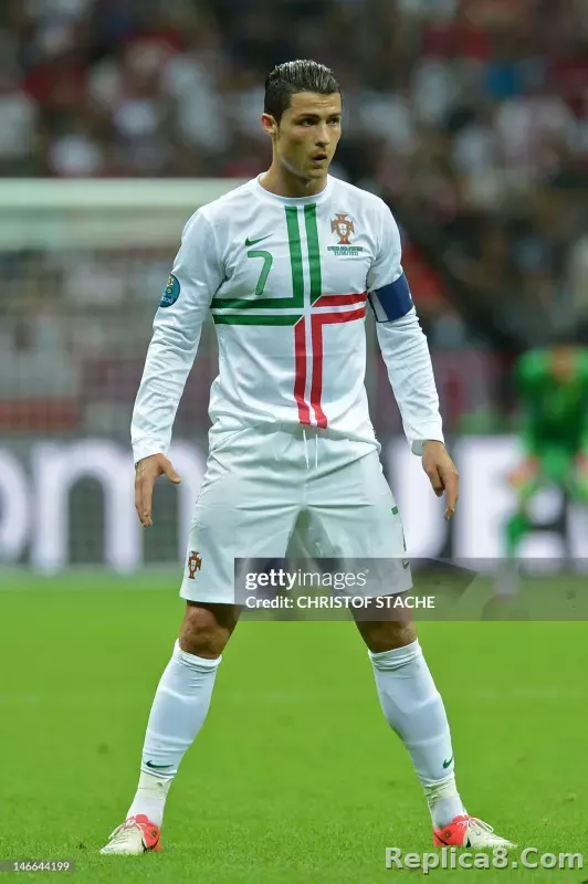 2012 Portugal  Euro Cup Away Retro Jersey Player Edition - detail