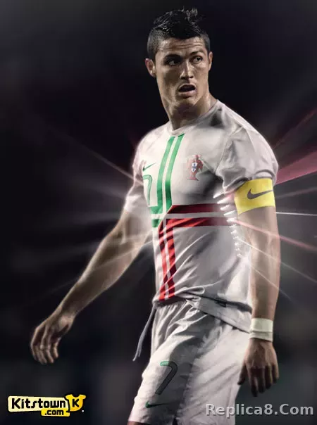 2012 Portugal  Euro Cup Away Retro Jersey Player Edition - detail