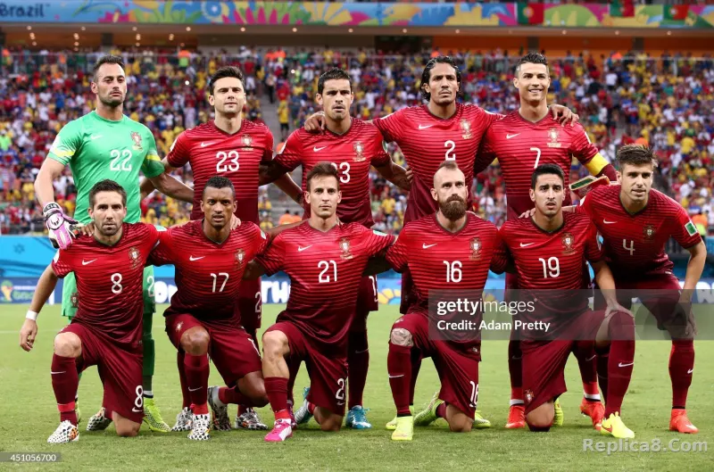 2014 Portugal  World Cup Home Retro Jersey Player Edition - detail