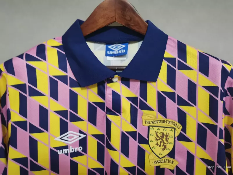 88-89 Scotland Third Away Soccer Retro Jersey - detail