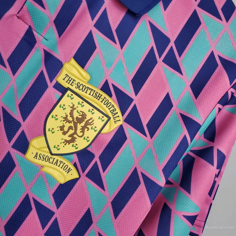 89-90 Scotland Away Soccer Retro Jersey - detail