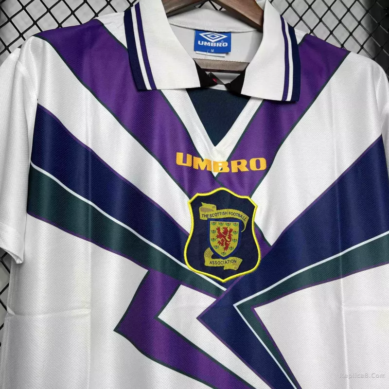 94-96 Scotland Away Soccer Retro Jersey - detail