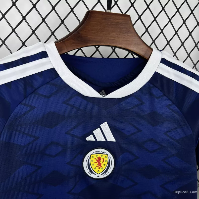 2026 Scotland Home World Cup Kids Kit Jersey+Shorts - detail