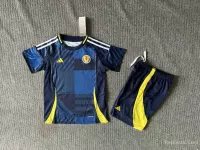 2024 Scotland Euro Cup Home Soccer Kids Kit Jersey+Shorts - view 1