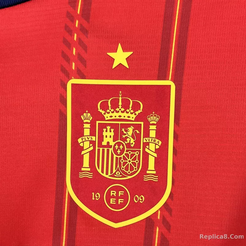 2026 Spain Home World Cup Soccer Jersey Long Sleeve - detail