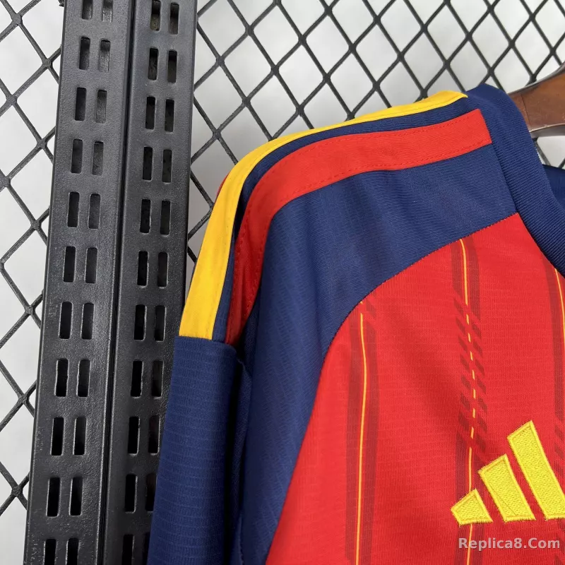 2026 Spain Home World Cup Soccer Jersey Long Sleeve - detail