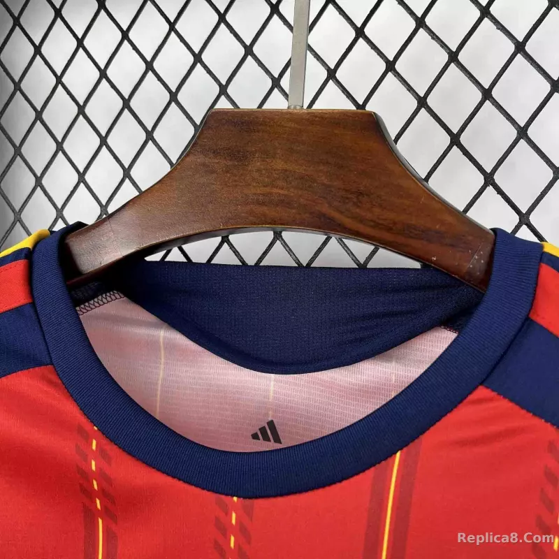 2026 Spain Home World Cup Soccer Jersey Custom Shirt - detail