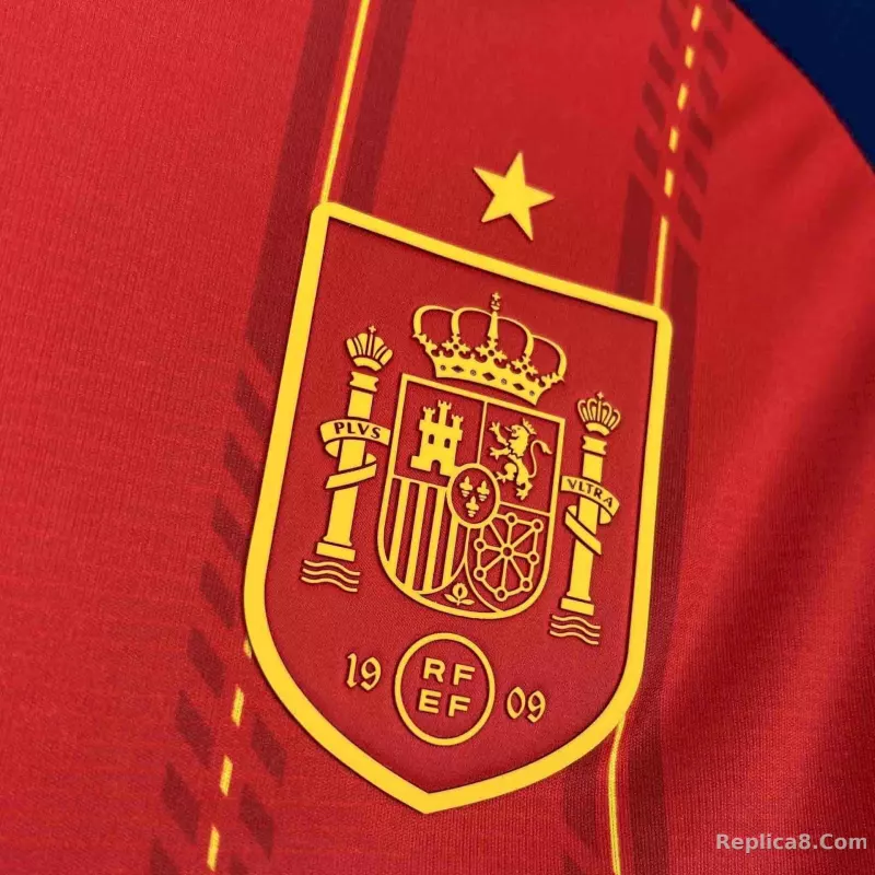 2026 Spain Home World Cup Soccer Jersey Custom Shirt - detail