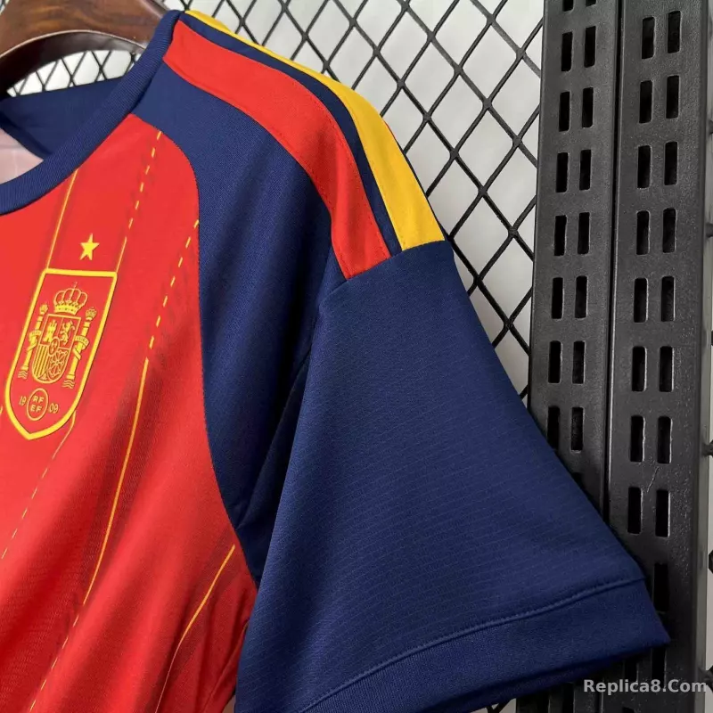 2026 Spain Home World Cup Soccer Jersey Custom Shirt - detail