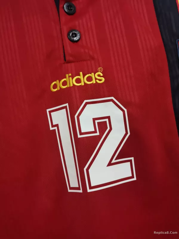 1996 Spain Home Euro Cup Retro Jersey - detail