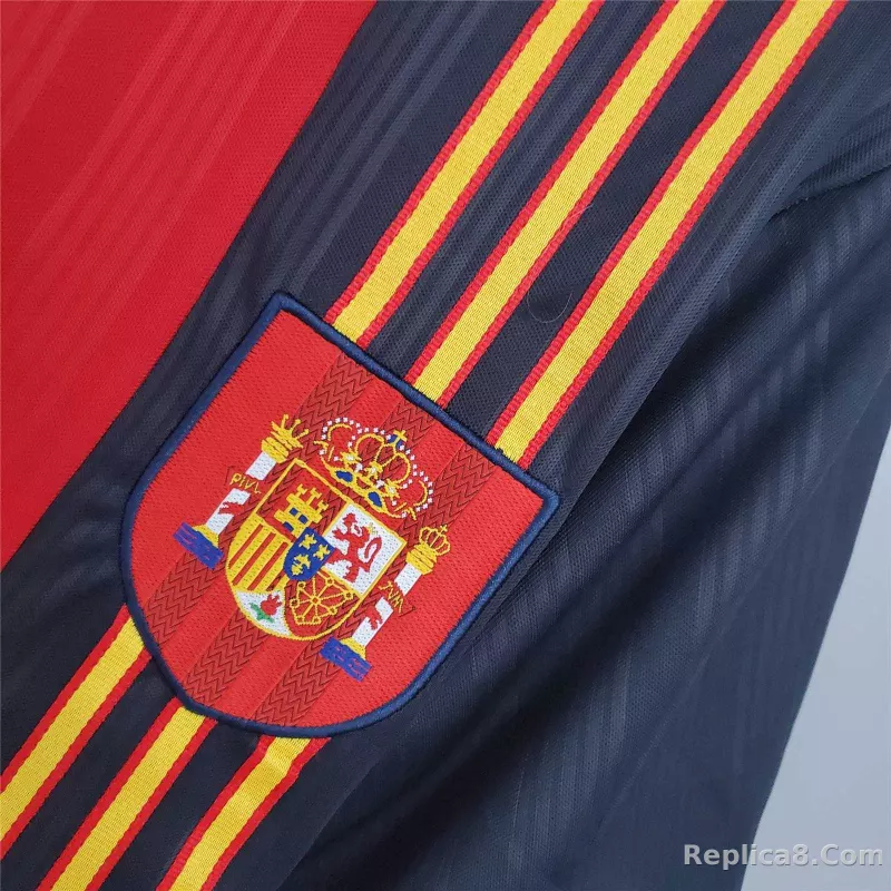 1996 Spain Home Euro Cup Retro Jersey - detail