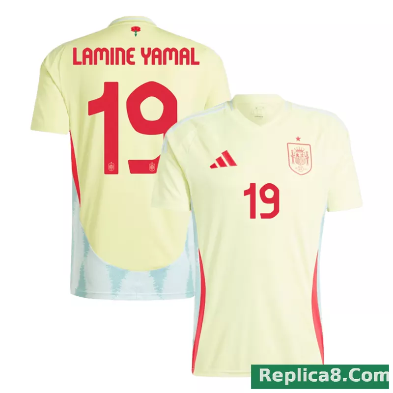 2024 Spain LAMINE YAMAL #19 Euro Cup Away Football Jersey