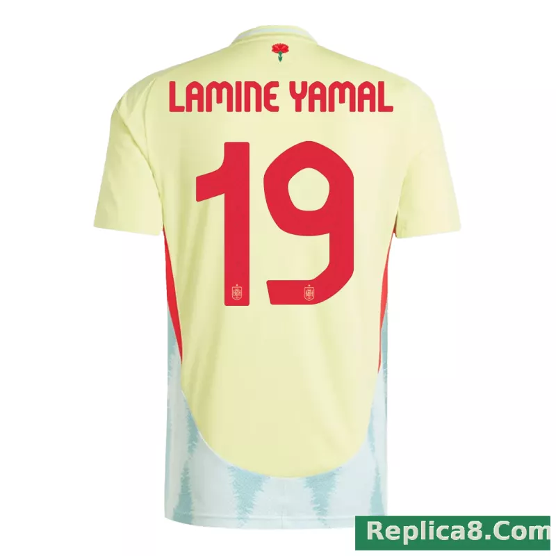 2024 Spain LAMINE YAMAL #19 Euro Cup Away Football Jersey - detail