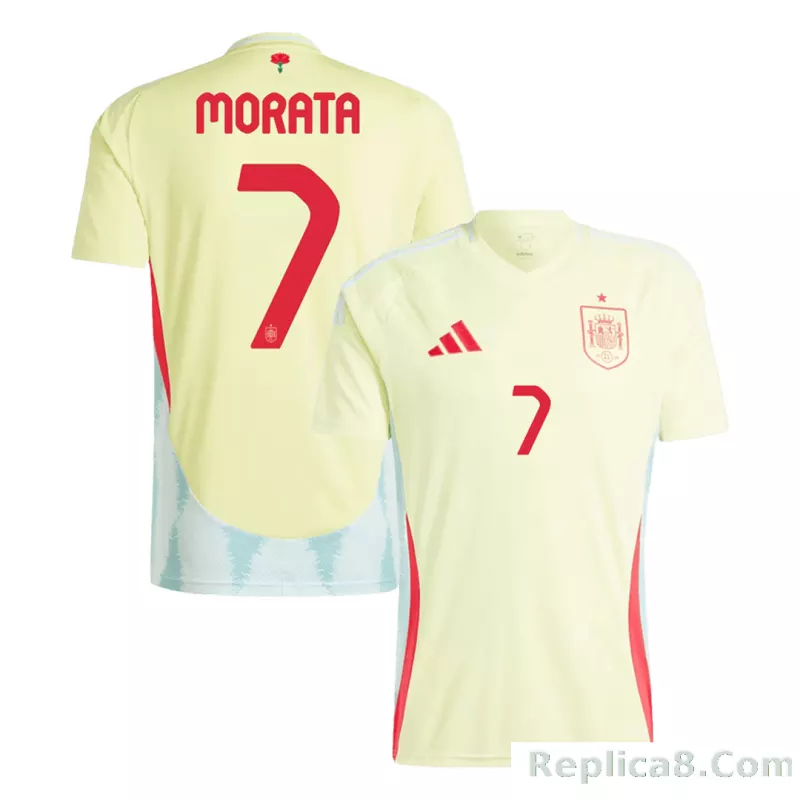 2024 Spain MORATA #7 Euro Cup Away Football Jersey