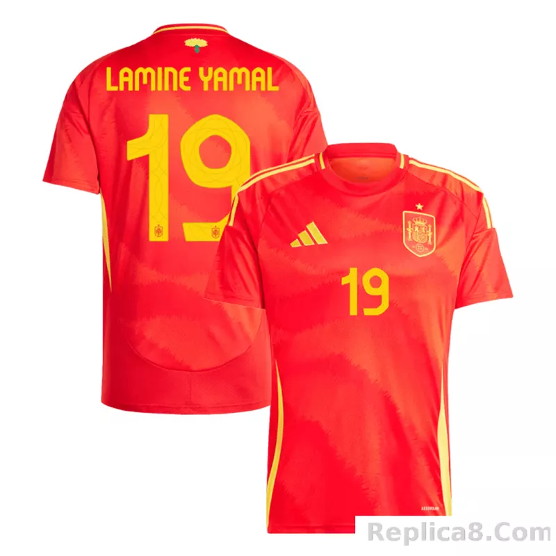 2024 Spain LAMINE YAMAL #19 Euro Cup Home Football Jersey