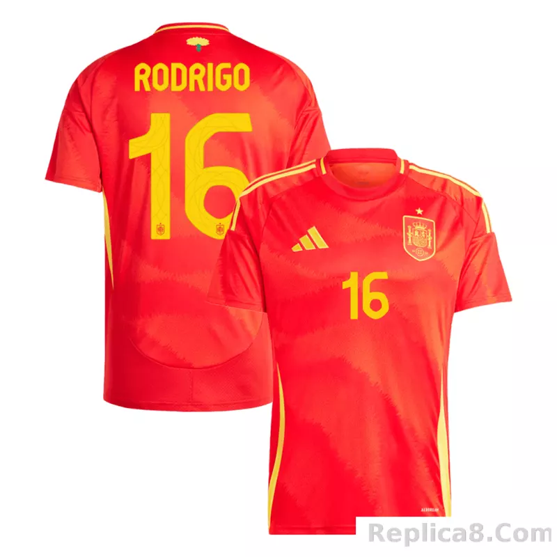 2024 Spain RODRIGO #16 Euro Cup Home Football Jersey