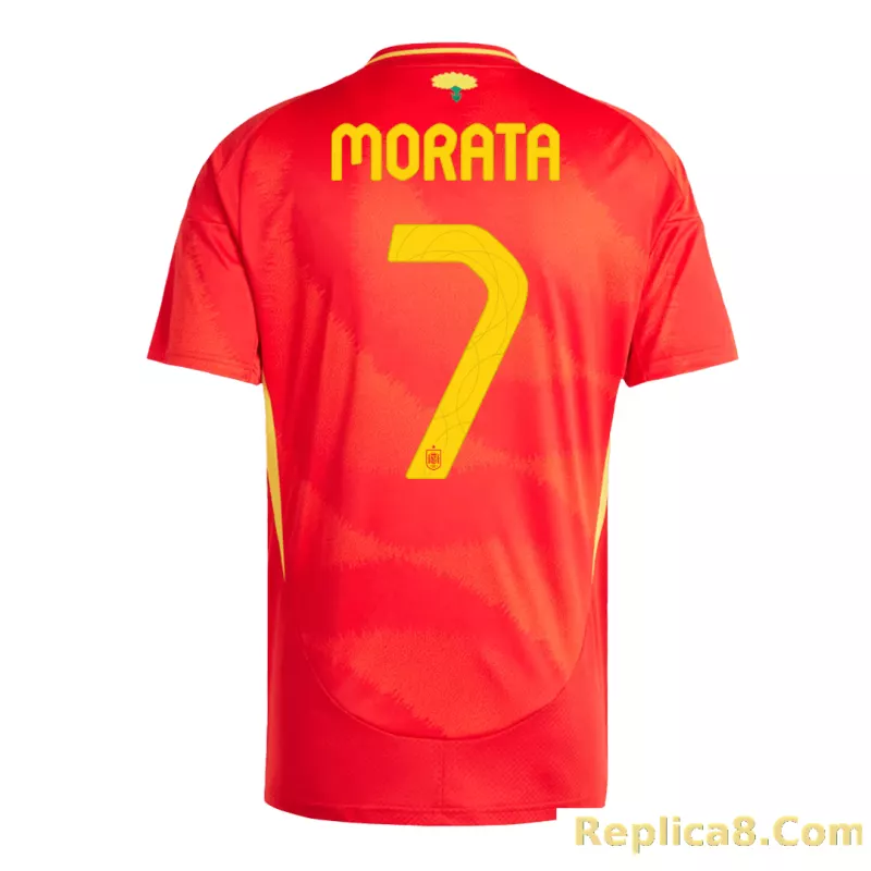 2024 Spain MORATA #7 Euro Cup Home Football Jersey - detail