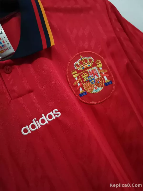 1994 Spain Home World Cup Retro Jersey - detail