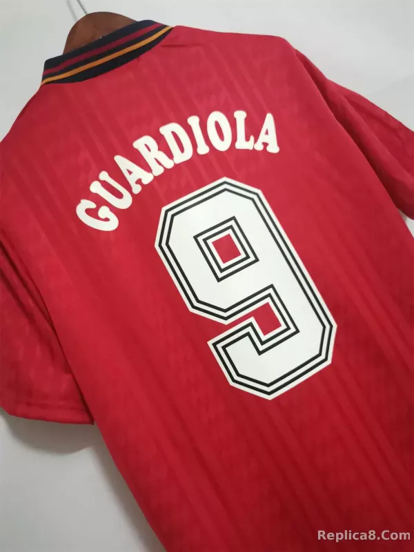 1994 Spain Home World Cup Retro Jersey - detail