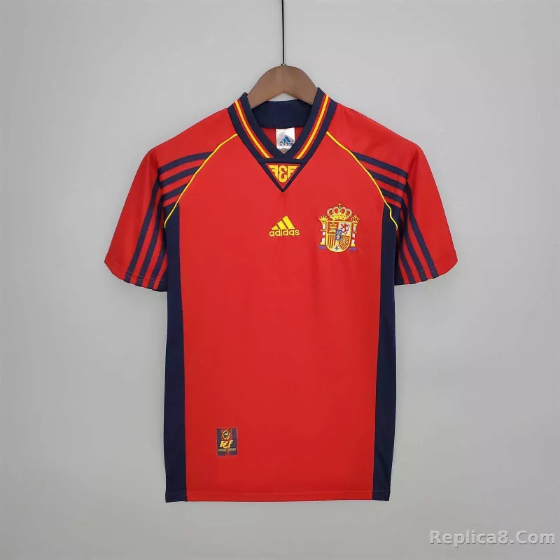 1998 Spain Home World Cup Retro Jersey