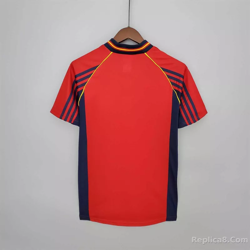 1998 Spain Home World Cup Retro Jersey - detail
