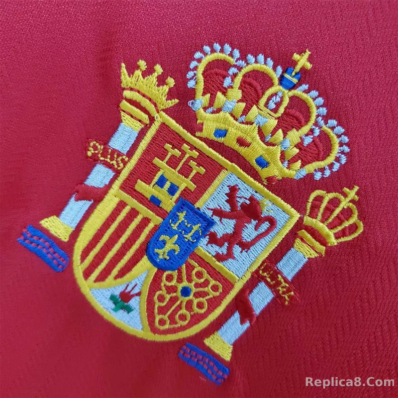1998 Spain Home World Cup Retro Jersey - detail